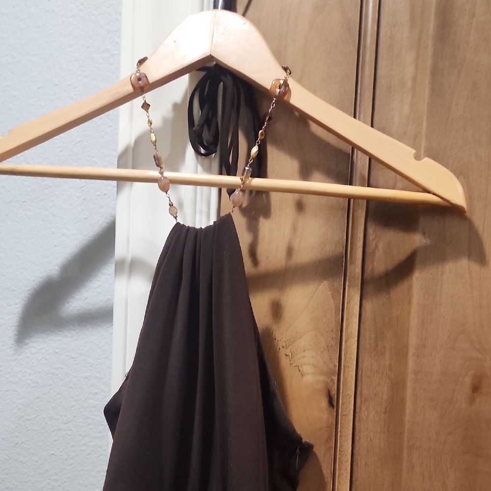 Laundry By Shelli Segal Chocolate Backless Dress